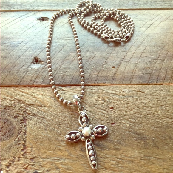 Silpada Sterling Silver Necklace Chain with Cross
