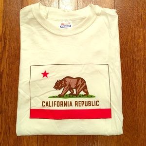 California Republic state flag men's white t-shirt