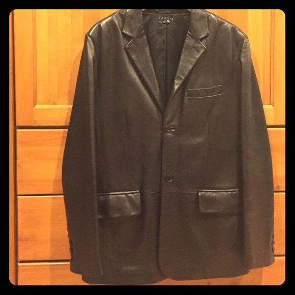 Men's Large Genuine High end Leather Blazer Coat