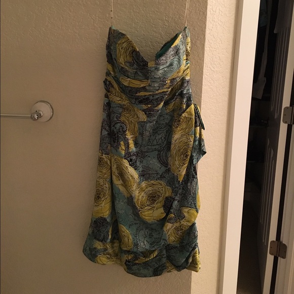 Nanette Lepore floral strapless dress