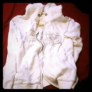 White Aeropostale Zip Up Hoodie