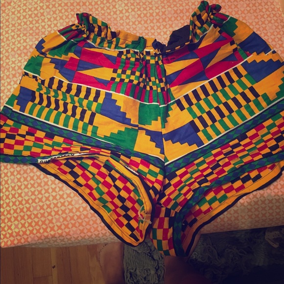 African print shorts made in Ghana