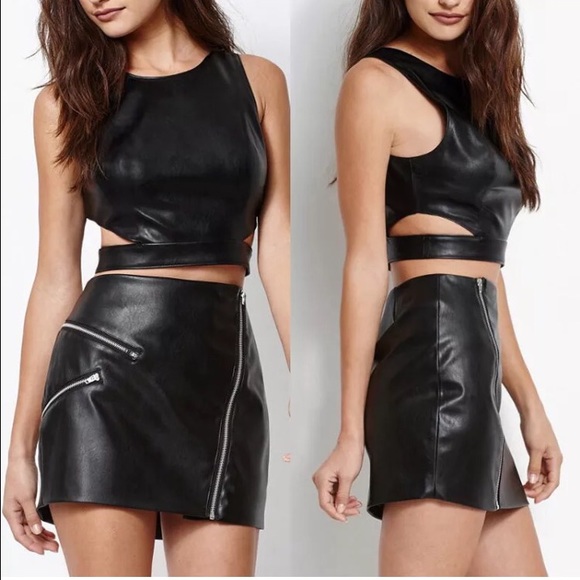 Faux Leather top