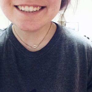 Rose Gold Evil Eye Chain Choker