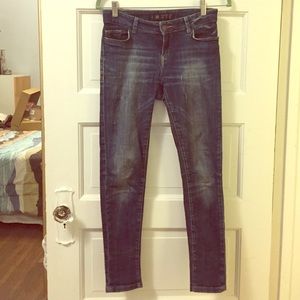 Zara distressed skinny jeans