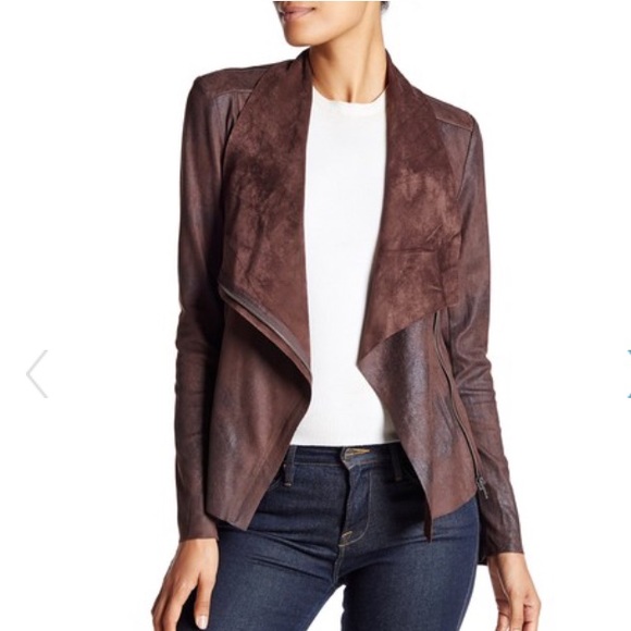 Free People Jackets & Blazers - Make me an offer! ✨Black draped vegan suede jacket