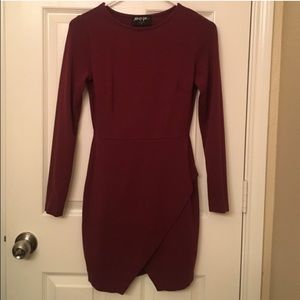 Nasty Gal maroon dress