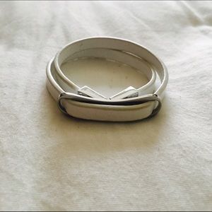 White Faux Leather Necklace/Bracelet