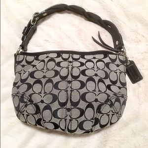 Coach Black Signature Hobo Handbag #11857