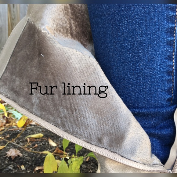 Taupe Side Lace Up Rider Boots - Picture 4 of 4