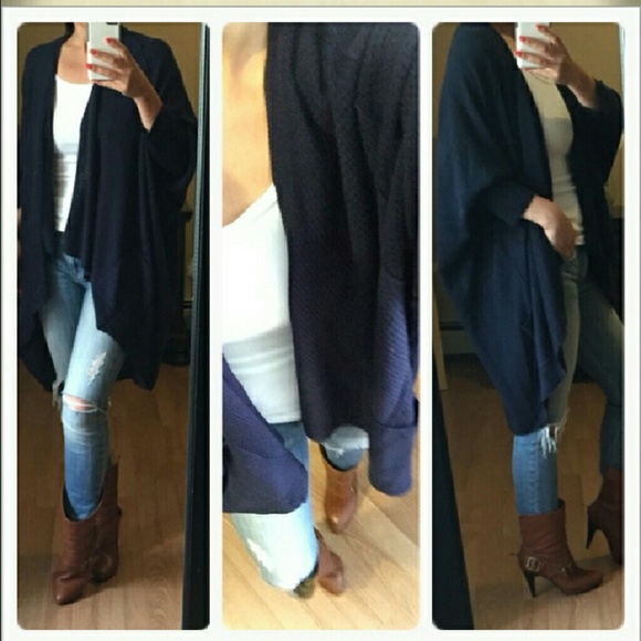 Navy loose cardi