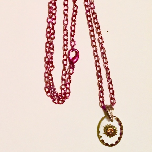 🌞Psychedelic Sun On Pink Chain🌞
