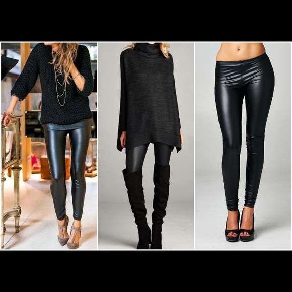 Faux Leather Black Leggings