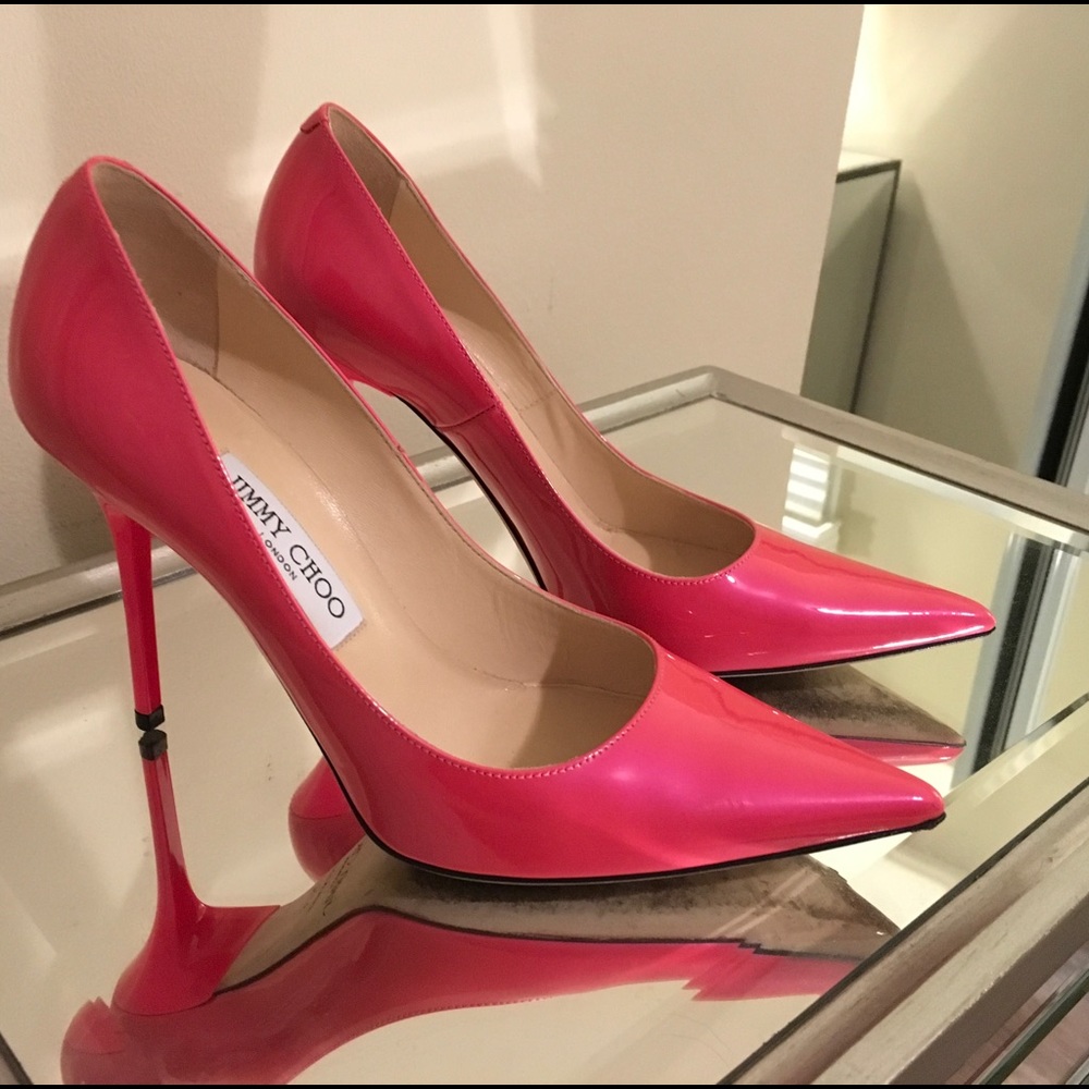 Jimmy Choo heels - neon pink