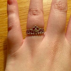 Pandora My Princess Stackable Ring, Clear CZ