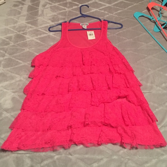 Gorgeous Pink Ruffle Tank Top
