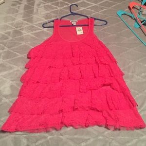 Gorgeous Pink Ruffle Tank Top