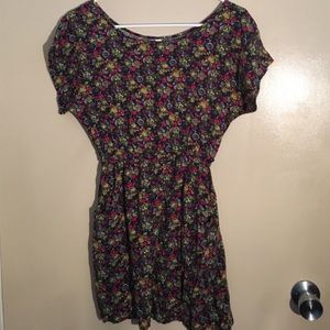 Floral baby doll dress with pockets