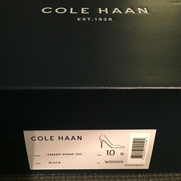 NIB Cole Haan Emery Black Leather Size 10 Heels - Picture 3 of 7