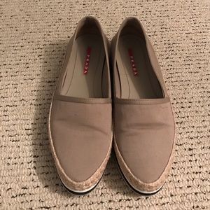 Authentic Prada espadrilles in khaki