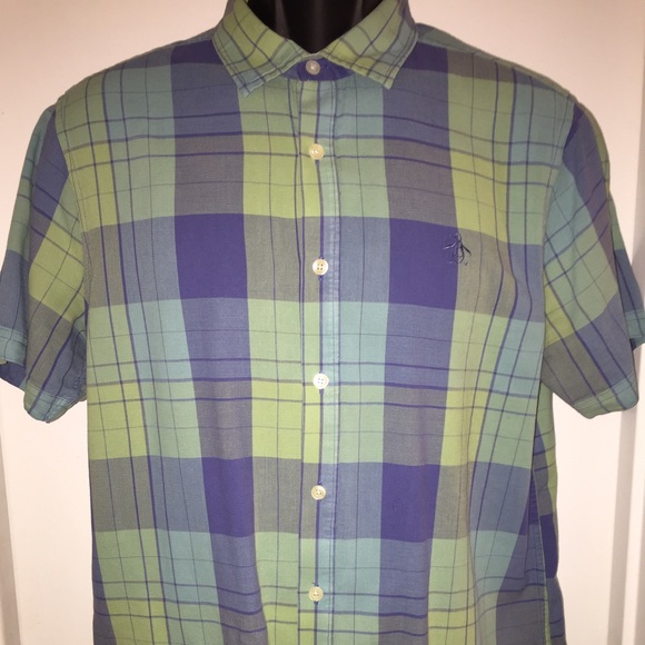 Original Penguin short sleeve plaid LG