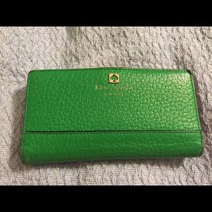 Kate Spade Green Single Snap Wallet