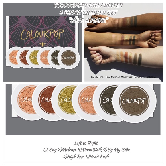 ⬇️NIP/COLOURPOP/6SHADOW SET/Love A Flare/Must Have