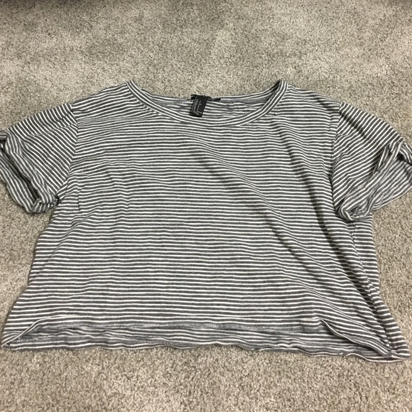 Forever 21 striped crop top