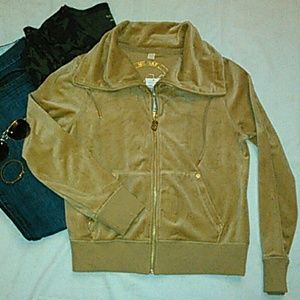Michael Kors velour zip up sweater