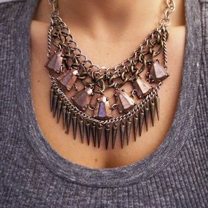 Tri toned statement necklace