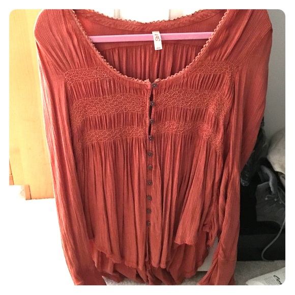 Free people tunic in pumpkin color