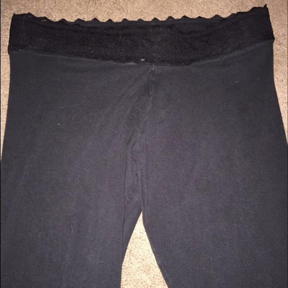 Lace waist Victoria secret pink leggings