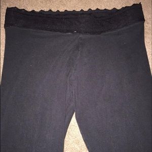 Lace waist Victoria secret pink leggings