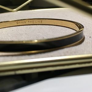 Kate spade black bangle - thin