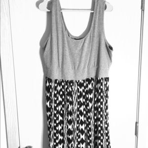 Torrid Black and White Chevron Dress Size 3