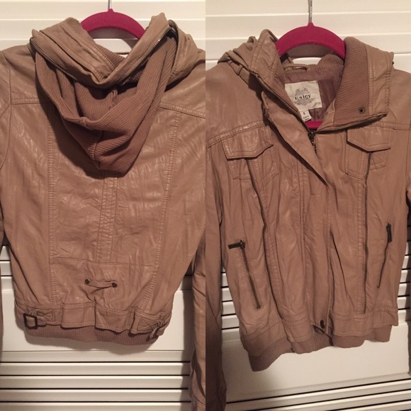 Tan Leather Jacket UO