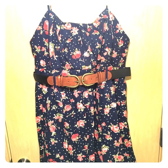Floral Dress with Belt