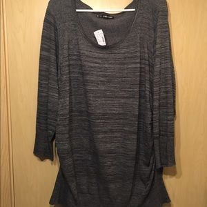 Maurices Black and Grey Cinched Sweater