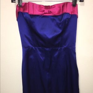 Blue strapless Betsey Johnson dress