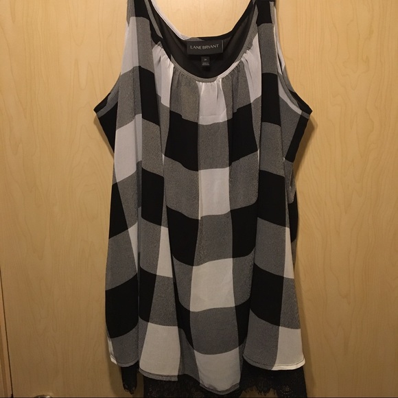 Chiffon plaid tank top from Lane Bryant