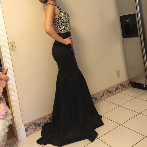 2 piece evening gown