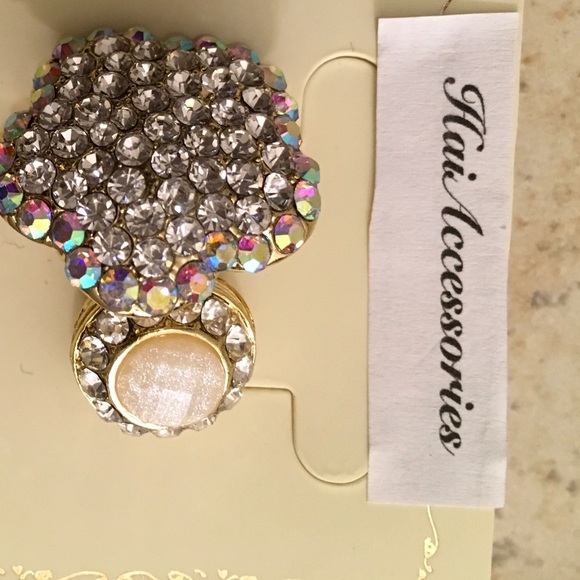 🎀Crystal Flower Double Charm Ponytail Ties🎀 - Picture 4 of 4