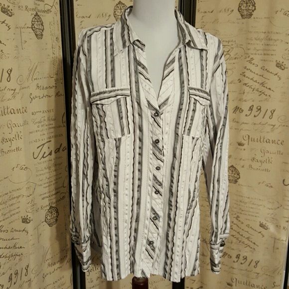 Ashley Stewart button down top size 16