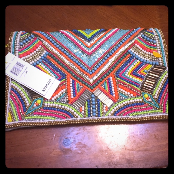 Embroidered clutch!