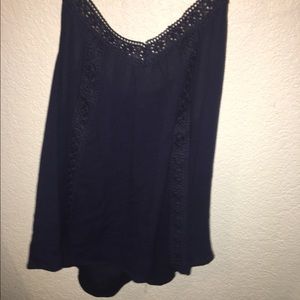 ✨Charlotte Russe Navy blue flowy cami