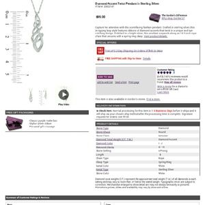 Helzberg Diamond Twisted Pendant