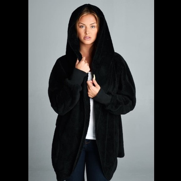 SALE❗️Faux Fur Plush Cardigan Jacket - Picture 2 of 4