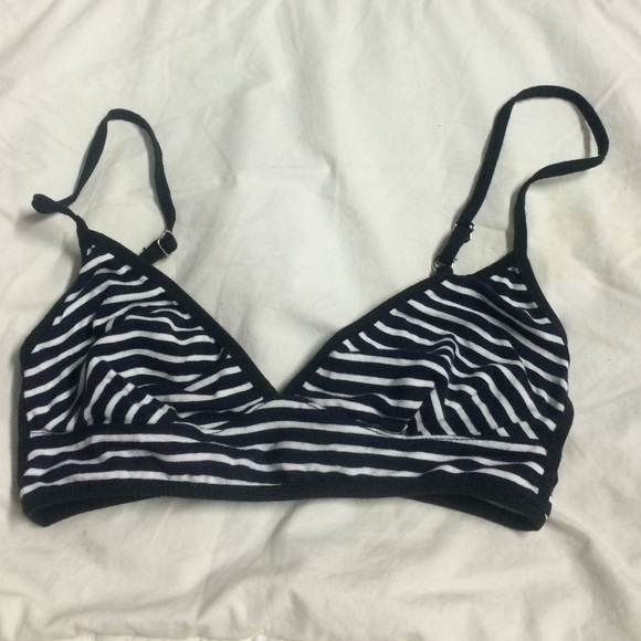 Navy/white bralette