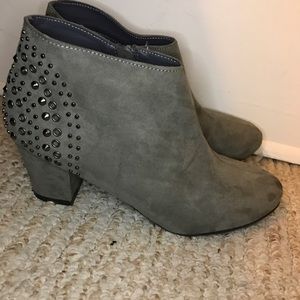 Grey ankle boots