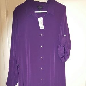 Lane Bryant Purple Convertible Sleeve dress